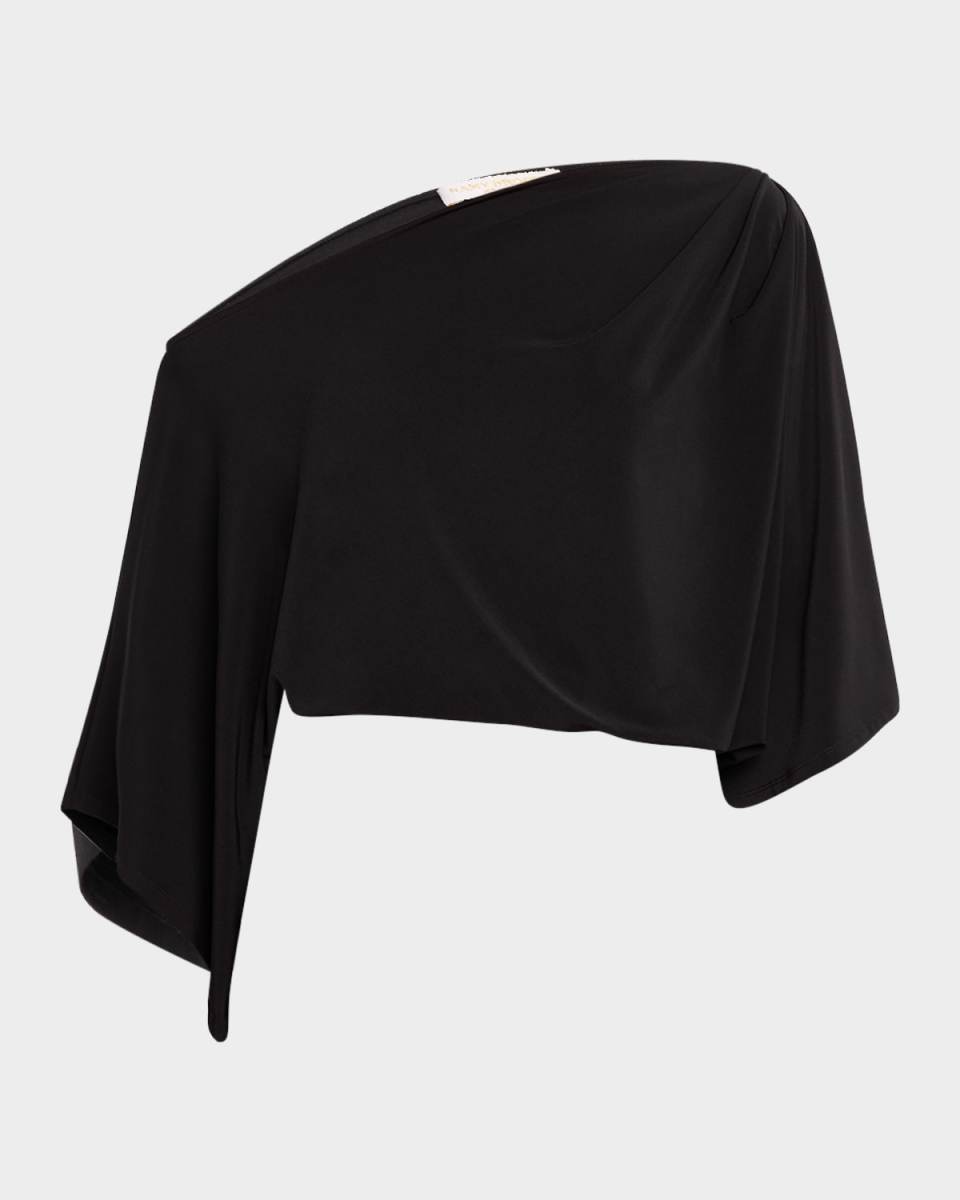 Jamila Asymmetric Draped Blouse